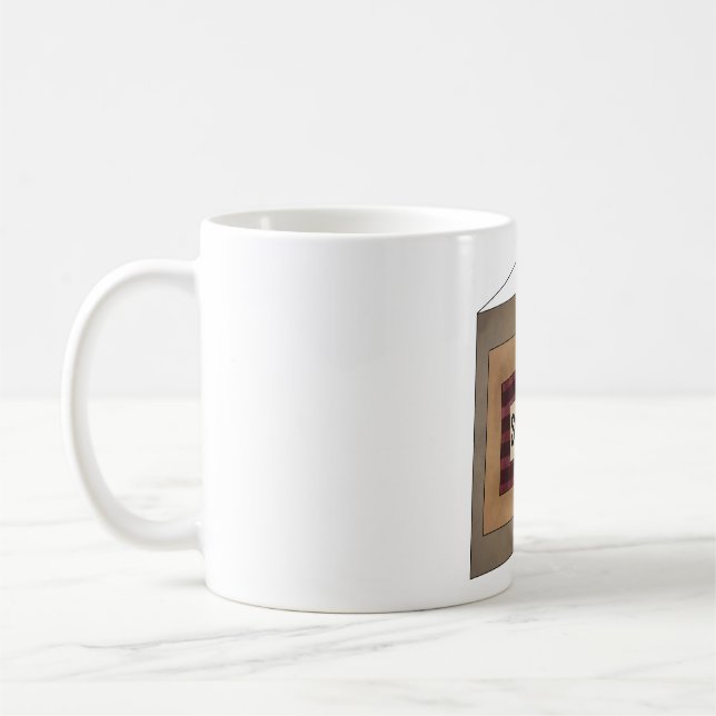 Rustik Minimalistisk Förenkla Ordkonstskylt Kaffemugg (Vänster)