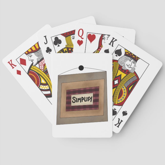 Rustik Minimalistisk Förenklad Ordkonstskylt Casinokort (Baksidan)