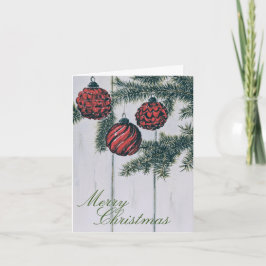 Rustik minimalistisk glad jul kort