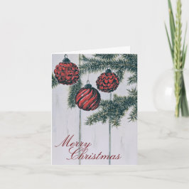 Rustik minimalistisk glädjande julhelg kort