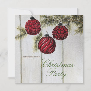 Rustik minimalistisk julfirande inbjudningar