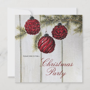 Rustik minimalistisk julfirande inbjudningar
