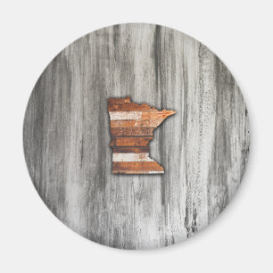 Rustik Minnesota-form Magnet