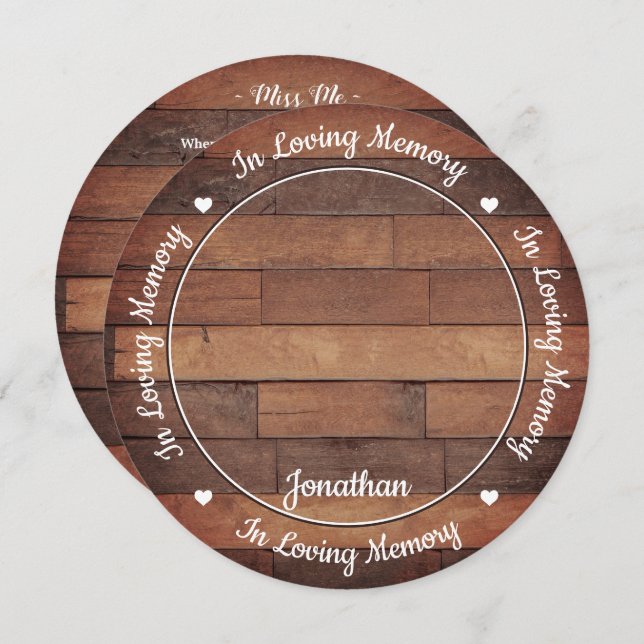 Rustik minnesstund - Dikt - fotopatecken - felsökn Julkort (Fram/baksida)