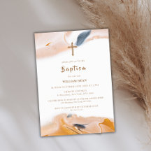 Rustik Modern Abstrakt Watercolor Kor Baptism