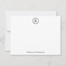 Rustik Modern andningsmonogram svart Elegant