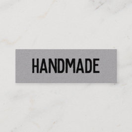 Rustik, modern grått-handgjord gåftsäljare mini visitkort