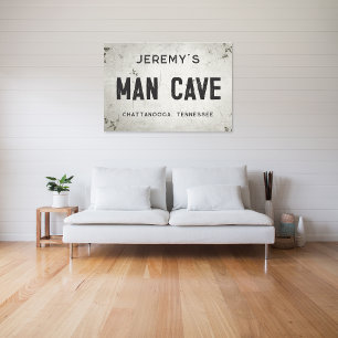 Rustik Modern Industrial Farmhouse Man Cave City Canvastryck
