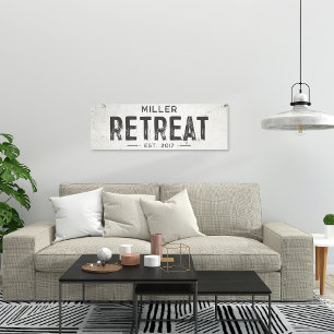 Rustik Modern Industrial Farmhouse Retreat Long Canvastryck