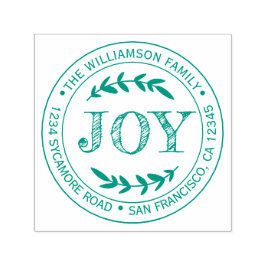 Rustik Modern Julgrund Returadress Självfärgande Stämpel