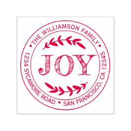 Rustik Modern Julgrund Returadress Självfärgande Stämpel