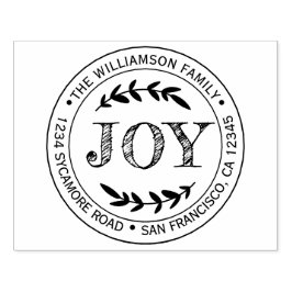 Rustik Modern Julgrund Returadress Stämpel