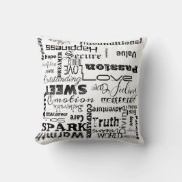 Rustik Modern Kärlek Aesthetic Script Ord Kudde