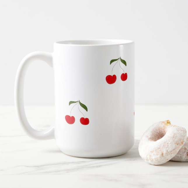 Rustik Modern Körsbärsmönster Vattenflaska Kaffemugg (Med munk)