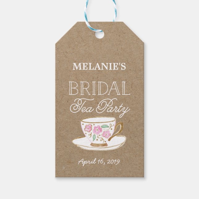 Rustik Modern Möhippa Tea Party | MÖHIPPA Presentetikett (Framsidan)