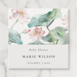 Rustik Modern Pastel  Waterlily Baby Shower Gåvor Etiketter