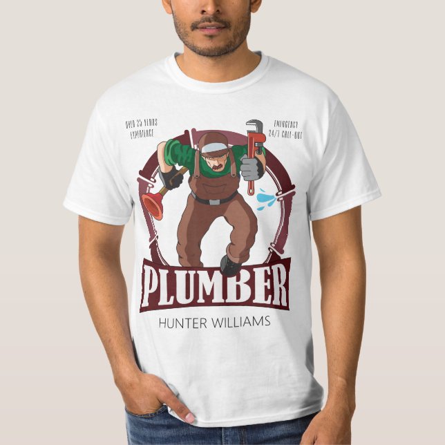 Rustik Modern Pumber Professionell VS Pappa T Shirt (Framsida)