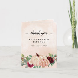 Rustik Modern Pumpkins Land-kort för tack Inbjudan