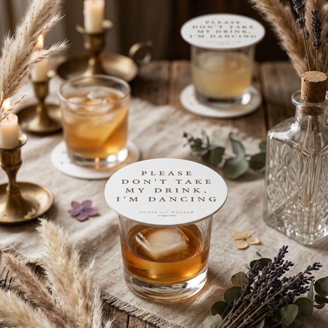 Rustik Modern Skrift Personlig Bröllop  Underlägg (Skapare uppladdad)