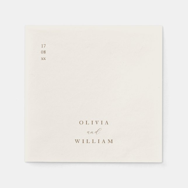 Rustik Modern Skriftlig Personlig Bröllopsdrinkser Pappersservett (Framsidan)