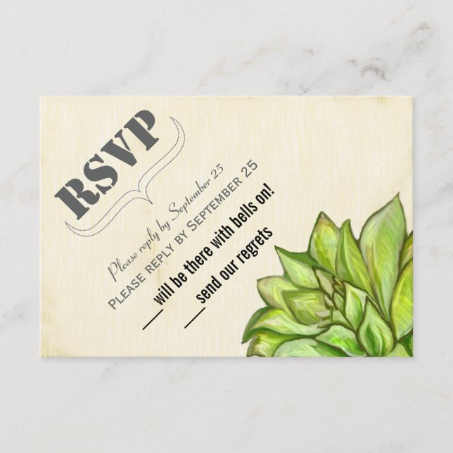 Rustik Modern Sukkulent Typografi Bröllop (Framsida)