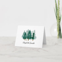 Rustik Modern Träd Forest Woodland Watercolor