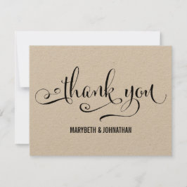 Rustik Modern We Do Script Bröllop Tacksamhetskort Inbjudningar