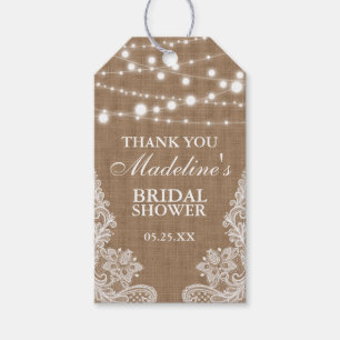 Rustik Möhippa Burlap Ljus Snöre Tack Presentetikett