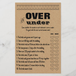 Rustik Möhippa spelas över eller under spelkort Flygblad