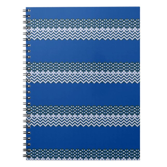Rustik Monogram Chic Groovy  Anteckningsbok (Framsidan)