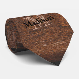 Rustik mörk brun gammal trä Monogram Slips
