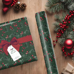 Rustik Mörk grönt jul - vattenfärg Botaniskt Presentpapper<br><div class="desc">Rustik Elegant Mörk grönt jul Vattenfärg Botaniskt gift Wrap som innehåller mönster av sprit av mjuk modern grej från gräs och bär på en bakgrund av grönten av skogen. Kontakta oss på cedarandstring@gmail.com om du behöver hjälp med designen eller matchande produkter.</div>