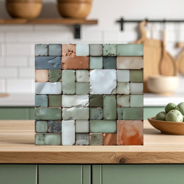Rustik mosaikplatta ID1187a Kakelplatta (Skapare uppladdad)