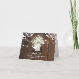 Rustik murad vas baby's breath bröllopstackkort tack kort