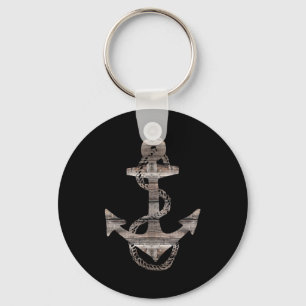 Rustik Nacutical ANCHOR + ROPE Nyckelring