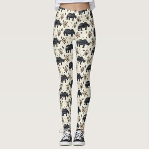 Rustik Näsapa Tribalmönster (2) Leggings
