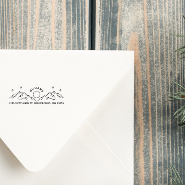 Rustik Nattskriven Anpassat namn Adress Självfärgande Stämpel (Skapare uppladdad)