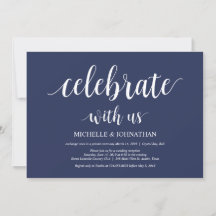 Rustik Navyblå Bröllopsreception för Elopement