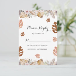 Rustik Neutral Boho Bröllop OSA Kort
