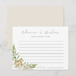 Rustik Neutral-rådgivning Önskemål Baby Shower Rådkort