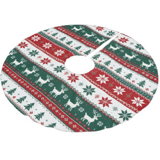 Rustik nordisk Fair Isle ren Julgran Sk Julgransmatta Borstad Polyester
