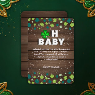 Rustik Oh Baby St. Patrick's Day Baby Shower Tilläggskort