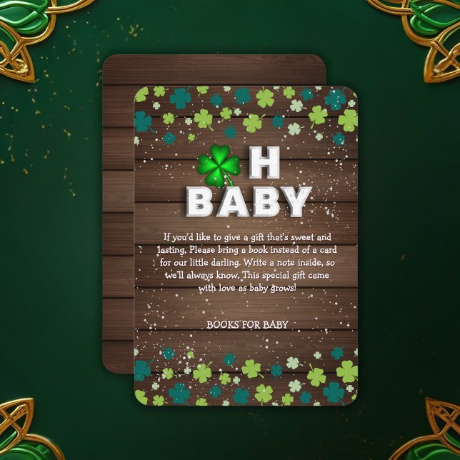 Rustik Oh Baby  St. Patrick's Day Baby Shower Tilläggskort (Skapare uppladdad)