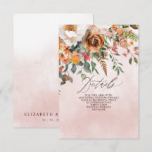 Rustik Orange Blommig Höstbröllop