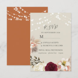 Rustik Orange Bröllop RSVP-kort OSA Kort