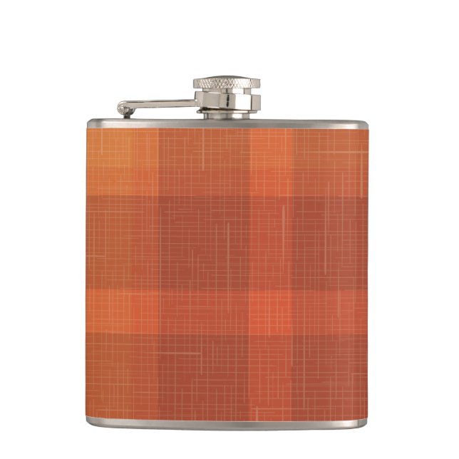 Rustik Orange Hösthöstfälle Tartan Fickplunta (Framsidan)