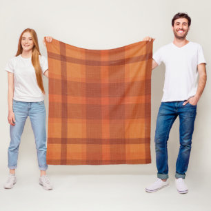 Rustik Orange Hösthöstfälle Tartan Fleecefilt