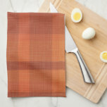 Rustik Orange Hösthöstfälle Tartan Kökshandduk<br><div class="desc">Rustik Orange Hösthöstfälle Tartan</div>