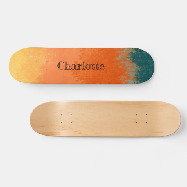Rustik orange mini skateboard bräda 18,5 cm (Horz)