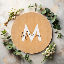 Rustik orange monogram